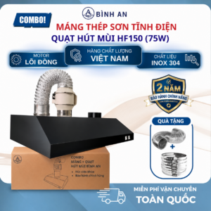 Combo máng hút thép sơn tĩnh điện và quạt HF150 chưa kèm khay