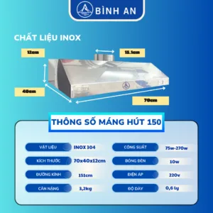 Máng hút inox 304